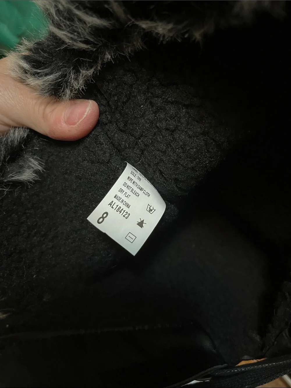Women's Black Winter Fur-Trim Snow Boots Aleader NEW size US8.0